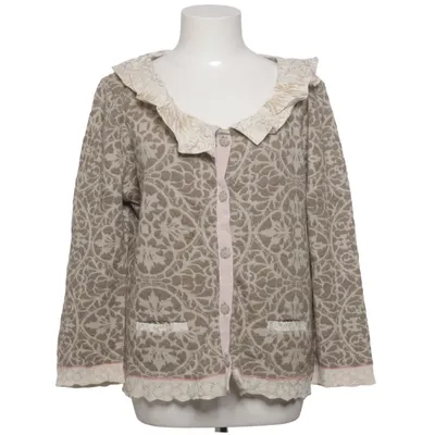 Cardigan (Beige, Bruin) van Eva & Claudi Katoen, Linnen, Polyamide, Viscose
