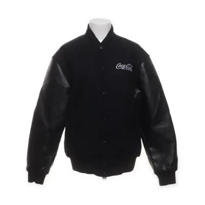Varsity jacket (Black) from Coca Cola Faux leather, Polyester, Wool
