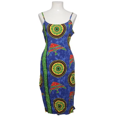 Dress (Blue, Multicolored) Cotton