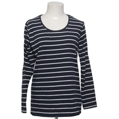 Langarmshirt (Blau, Weiß) von Basic You Elasthan, Bio-Baumwolle