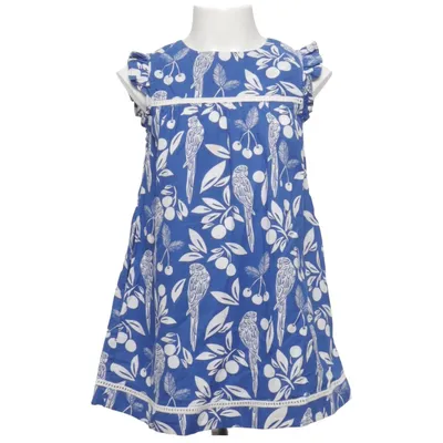 Kleid (Blau, Weiß) von Mini Boden Baumwolle