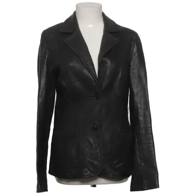 Leather blazer (Black) from Clothes Leather, Polyester, Viscose