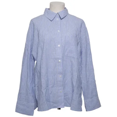 Shirt (Blauw, Wit) van H&M Katoen, Linnen