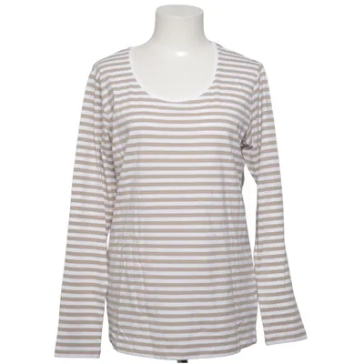 Langarmshirt (Beige, Weiß) von Basic You Elasthan, Bio-Baumwolle