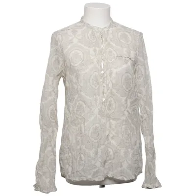 Blouse (Beige) from Gold Case Cotton, Metallic fiber