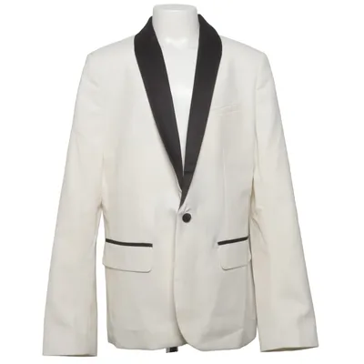 Smokingkavaj (Vit, Svart) från H&M Polyester, Viskos