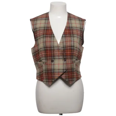 Kostuumgilet (Bruin, Oranje, Wit) van Strenesse Blue Acetaat, Polyester, Wol