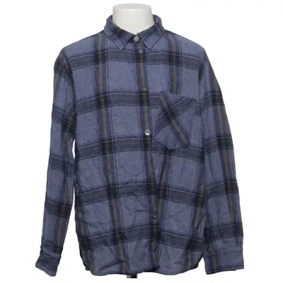 Flanellen overhemd (Blauw, Grijs) van Maan Polyester, Viscose, Wol