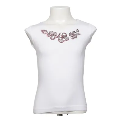 T-shirt (Blanc, Rose) de Lili Gaufrette Élasthane, Viscose
