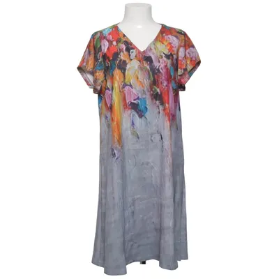 Dress (Gray, Multicolored) Polyester