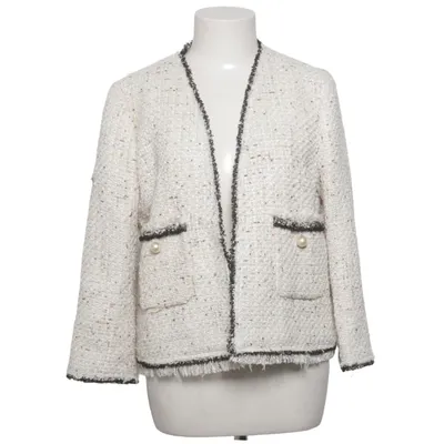 Blazer (Hvid, Flerfarvet) fra Zara Woman Akryl, Polyester