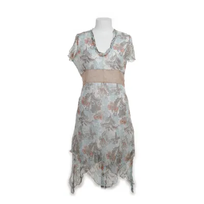 Dress (White, Blue, Multicolored) from Cream Metallic fiber, Viscose