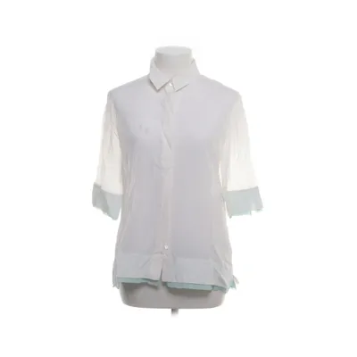Short sleeve shirt (White, Turquoise) from Talbot Runhof Silk, Elastane