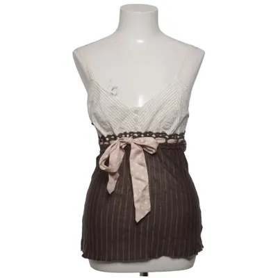 Top (Bruin, Beige) van Marc Cain Katoen, Linnen, Zijde, Viscose, Wol