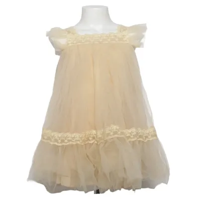 Robe de fille de fleur (Beige) de Think Pink