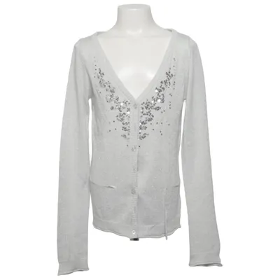 Cardigan (Argent) de H&M Young Fibre métallique, Polyester, Viscose