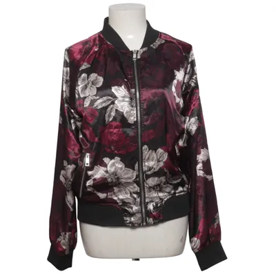 Bomberjacka (Svart, Lila, Vit) från Charlotte Russe Polyester