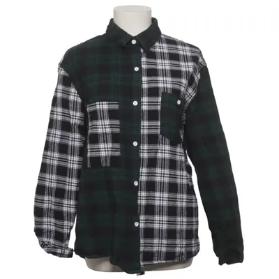 Chemise en flanelle (Vert, Noir, Blanc) de ChArmkpR Coton