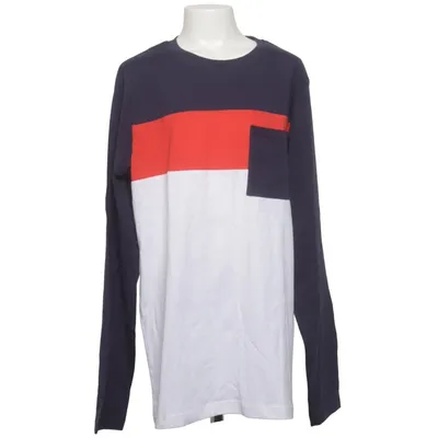 Langærmet t-shirt (Blå, Hvid, Rød) fra Inextenso Bomuld