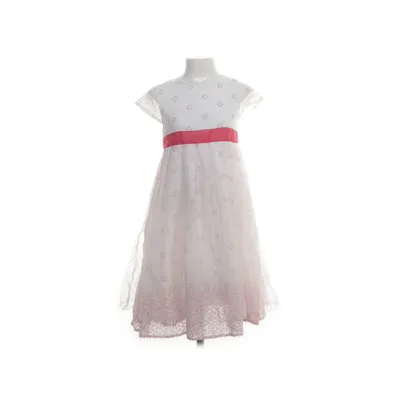 Bloemenmeisjes jurk (Wit, Roze) van Topolino Viscose, Polyester, Polyamide, Katoen