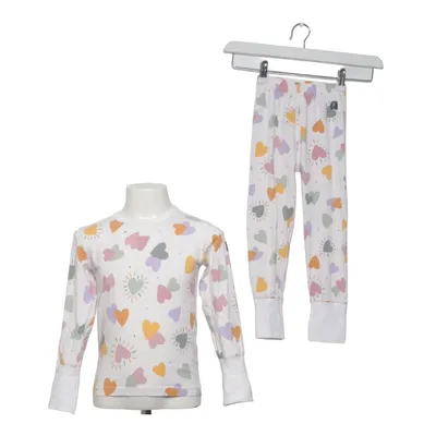 Pajamas (White, Multicolored) from Polarn O. Pyret Elastane, Organic cotton