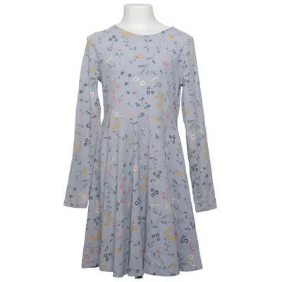 Klänning (Grå, Flerfärgad) från Polarn O. Pyret Elastan, Ekologisk bomull