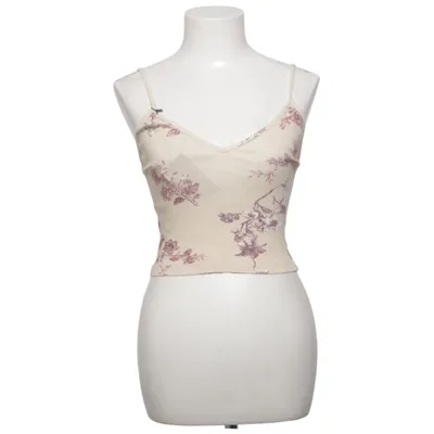 Crop top (Beige, Rød) fra Brandy Melville Bomuld, Modal