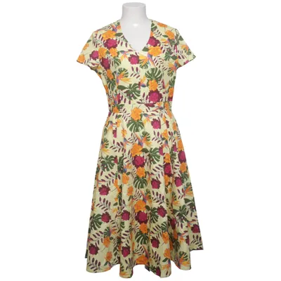Klänning (Gul, Flerfärgad) från Top Vintage Bomull, Elastan
