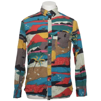 Shirt (Blauw, Rood, Meerkleurig) van L.O.G.G by H&M Katoen, Linnen