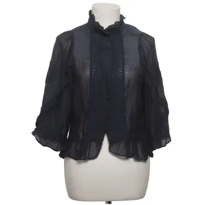 Blouse (Zwart) van Ganni Katoen, Zijde