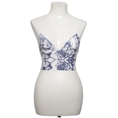 Crop top (Blauw, Wit, Meerkleurig) van Clover Canyon Elastaan, Polyester