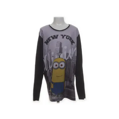 Långärmad t-shirt (Grå, Gul, Blå, Svart, Vit) från Minions Bomull