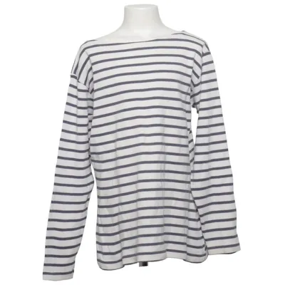 Langærmet t-shirt (Hvid, Blå) fra Petit Bateau