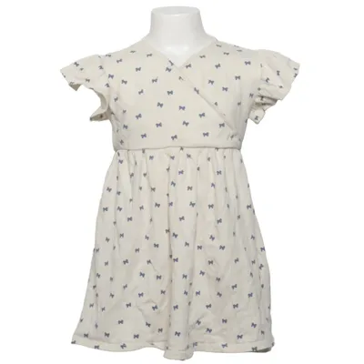 Dress (Beige, Blue) from Rikiki Cotton, Polyester