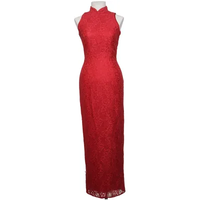 Robe longue (Rouge) de Jessica McClintock Acétate, Polyester, Viscose