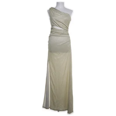Aftonklänning (Beige, Guldfärgad) från NA-KD Metallfiber, Polyester