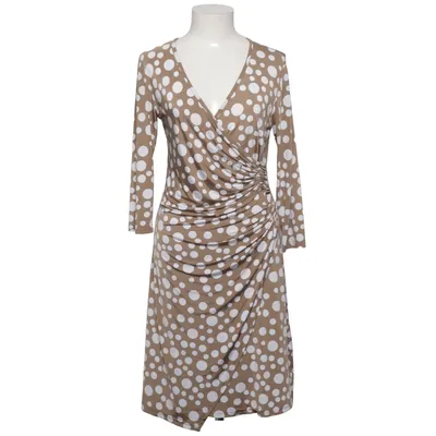 Wrap dress (Brown, White) from Romeo pour Juliette Elastane, Polyester