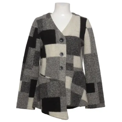 Jacka (Grå, Svart, Vit) från Olars Ulla Polyester, Viskos, Ull