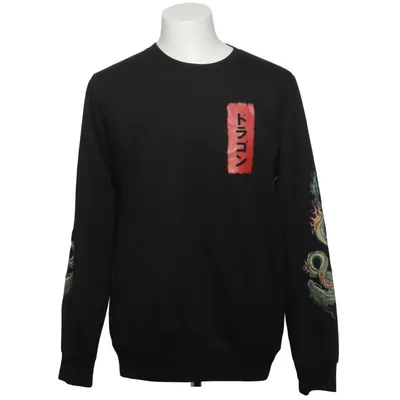 Sweatshirt (Noir) de Romwe Coton, Polyester