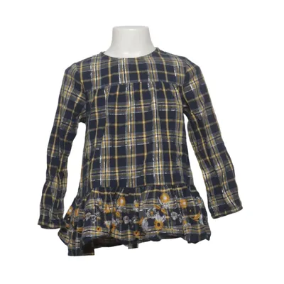 Dress (Blue, Yellow, White) from Topolino Cotton, Metallic fiber