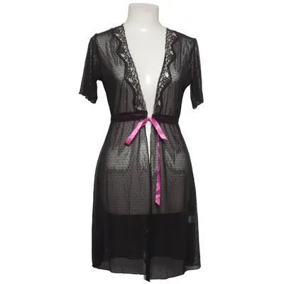 Dressing gown (Black, Pink) from Simone Elastane, Polyamide