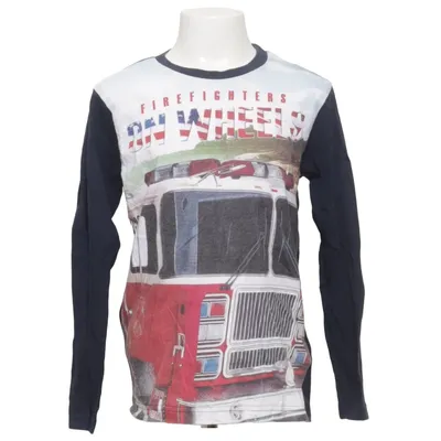 Langærmet t-shirt (Blå, Flerfarvet) fra Citat Bomuld
