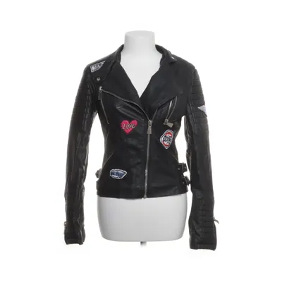 Bikerjack (Zwart) van Voyelles Polyester, Polyurethaan