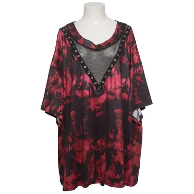 Top (Zwart, Rood) van Shein Curve Elastaan, Polyester
