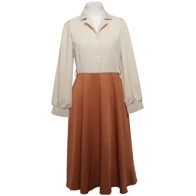Klänning (Beige, Brun) från Retro Stage Bomull, Polyester