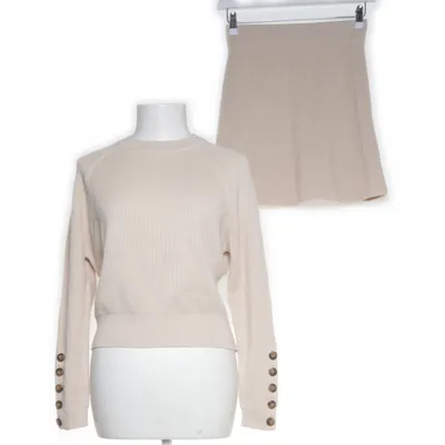 Set (Beige) from La Maille Sézane Cotton, Merino wool