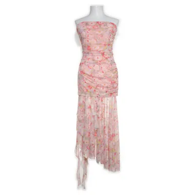 Långklänning (Rosa, Flerfärgad) från Zara Elastan, Polyester