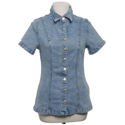 Denim shirt (Blue) from Forever 21 Cotton, Elastane, Polyester, Viscose