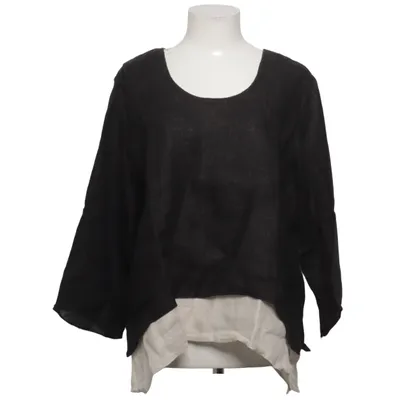 Blouse (Black, Beige) from Sartoria Saracena Linen