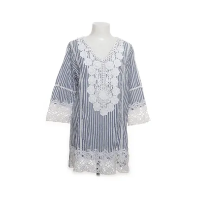 Dress (Blue, White) from Indian Emporium Cotton